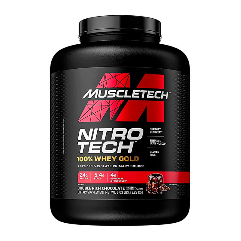 MuscleTech Nitro-Tech 100% Whey Gold 5lbs - Double Rich Chocolate